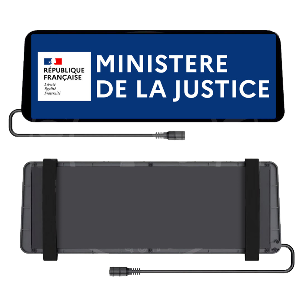 Clip pare-soleil  lumineux Ministère de la justice