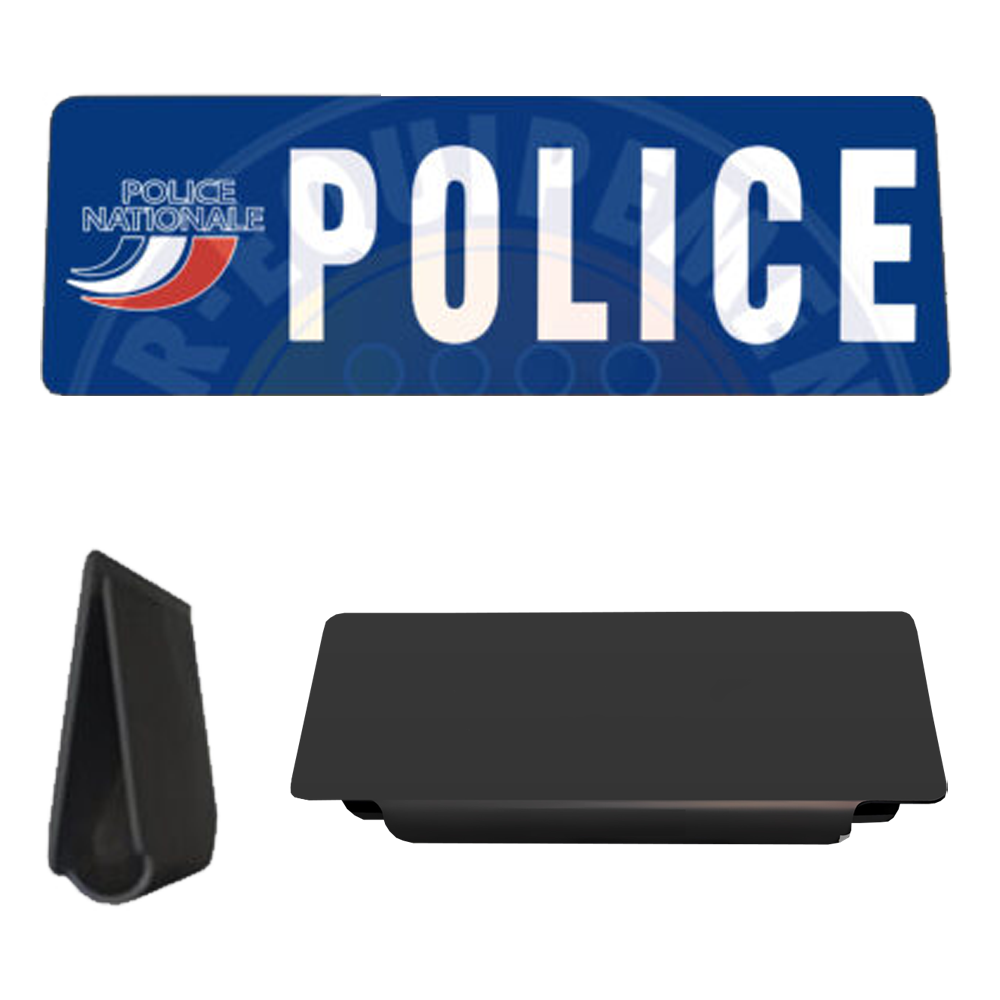 Clip pare-soleil  rétro-réfléchissant Police avec logo