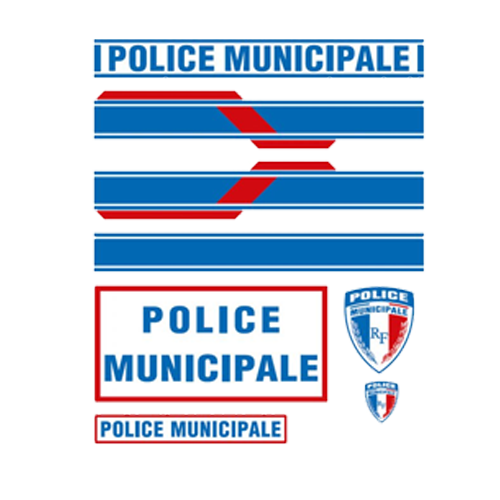 Sérigraphie Police municipale pour 2 roues