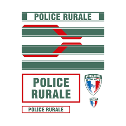 Sérigraphie Police rurale pour véhicule léger