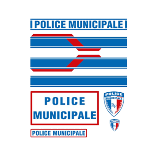 Sérigraphie Police municipale avec capot miroir pour véhicule léger